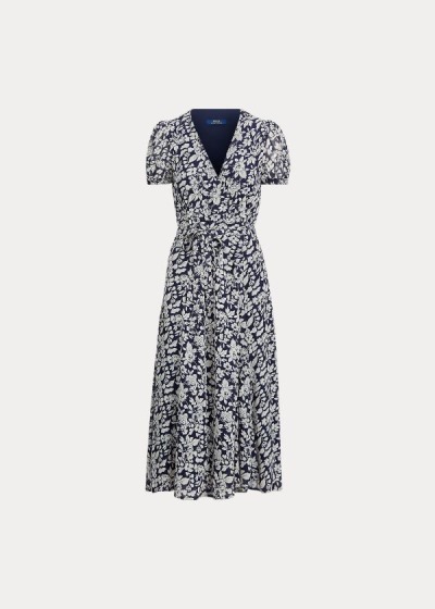 Women's Polo Ralph Lauren Floral Crepe Wrap Dresses | 259761KQE